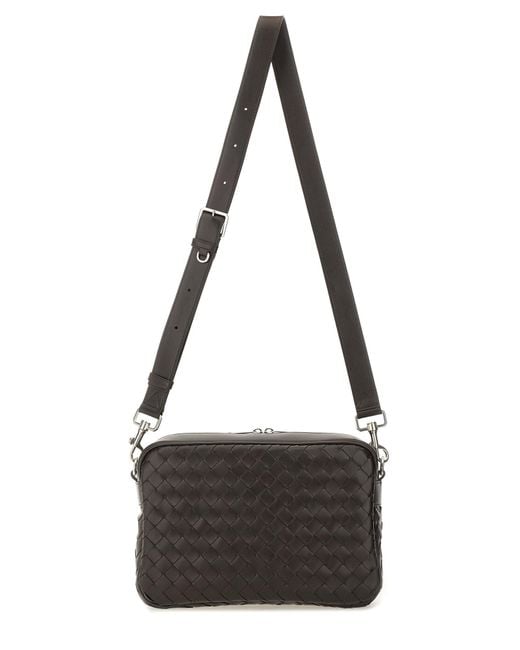 Bottega Veneta Black Shoulder Bag Intracciated Calfskin