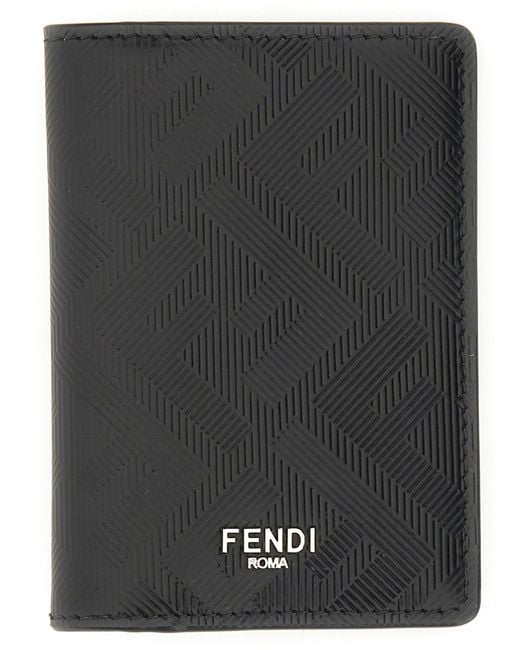 Fendi Black Shadow" Card Holder for men