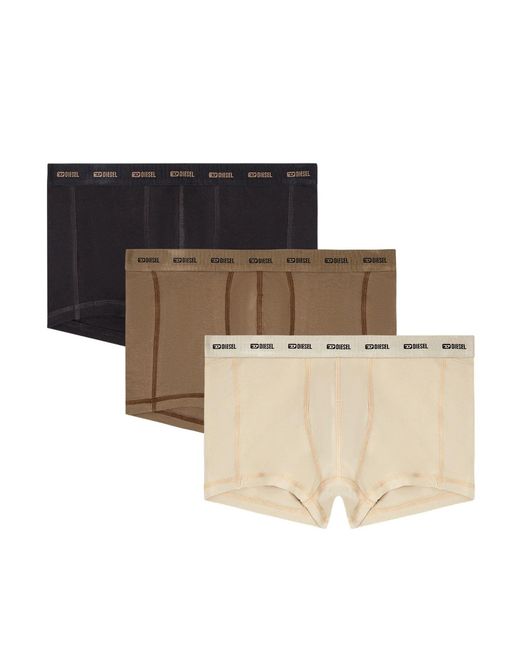 DIESEL Black 3-Pack Boxer Shorts With Logo for men