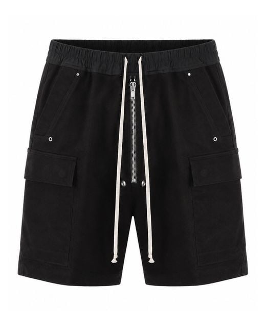 Rick Owens Black Shorts "Cargobela" for men