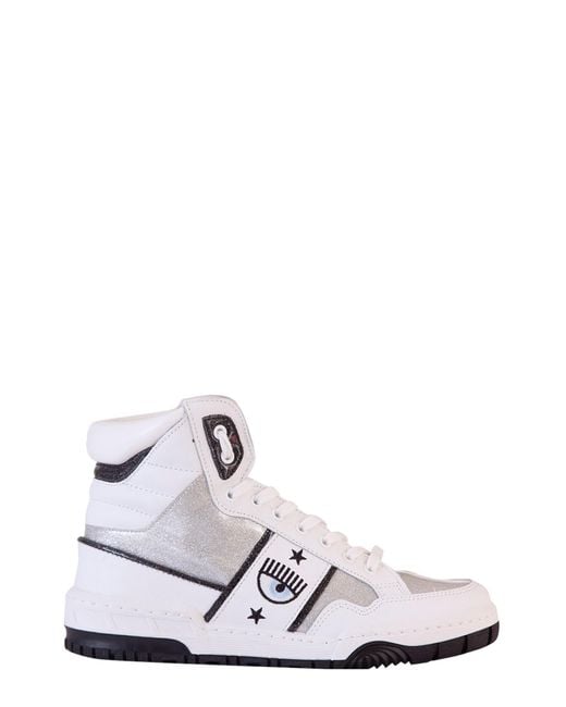 Chiara Ferragni White Logomania High Sneaker