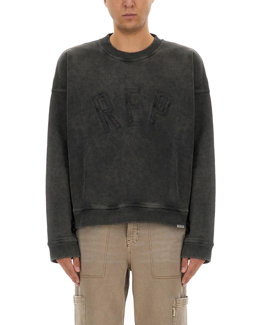 Represent Gray Rep Applique Sweatshirt for men