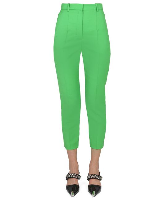 McQueen Green Cigarette Pants