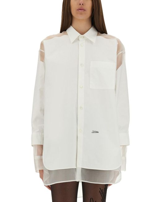 Jean Paul Gaultier White The Petit Grand" Shirt for men