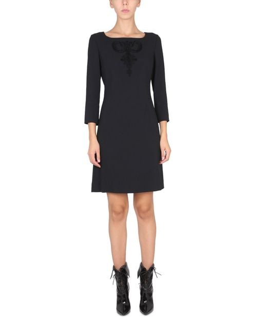 Boutique Moschino Black Cady Dress