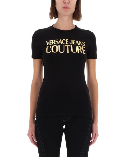 Versace Jeans Couture Black T-Shirt With Logo