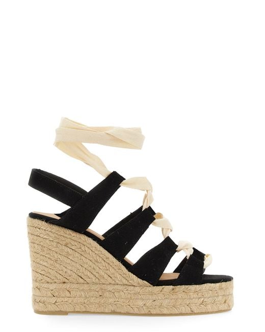 Castaner Black Espadrille Balta/8Ed/053