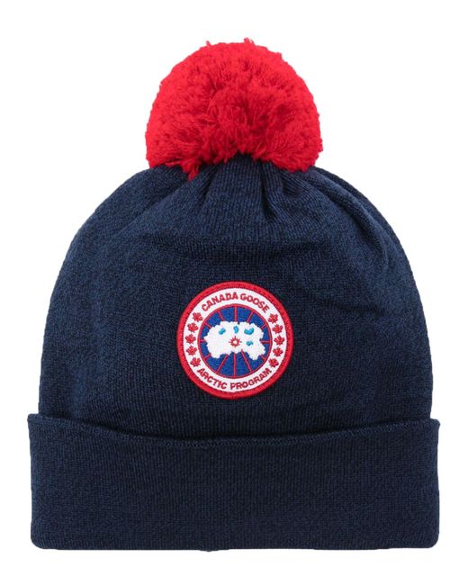 Canada Goose Blue Pom Toque