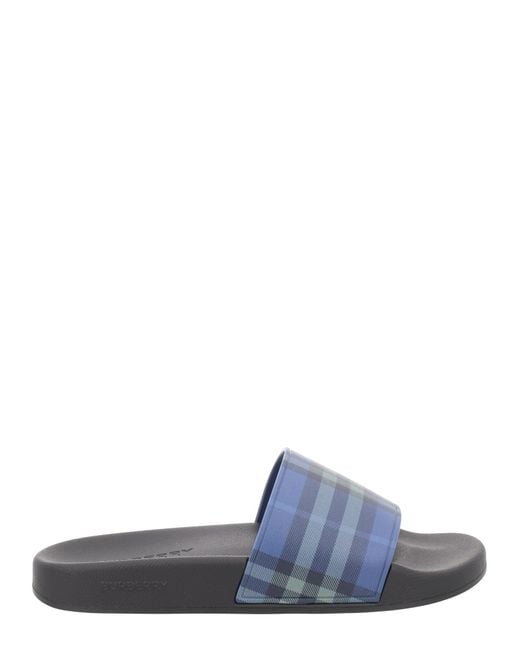 Burberry Blue Sandalo Ciabatta "Furley" for men