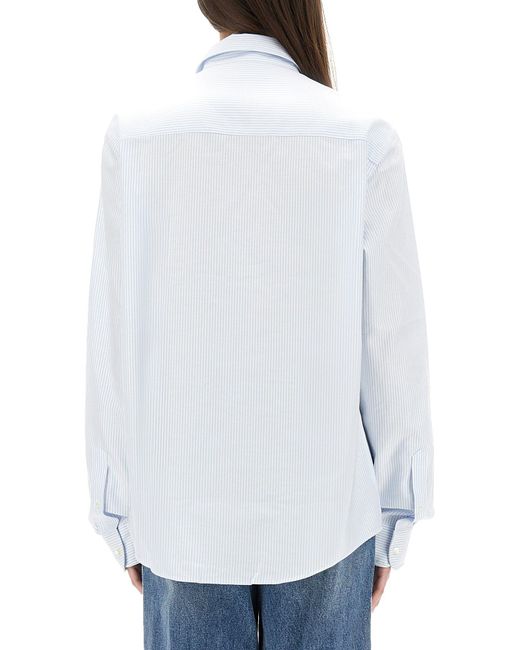 Camicia Con Logo di AMI in White da Uomo