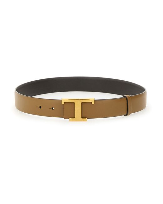Tod's Brown "T Timeless" Reversible Belt