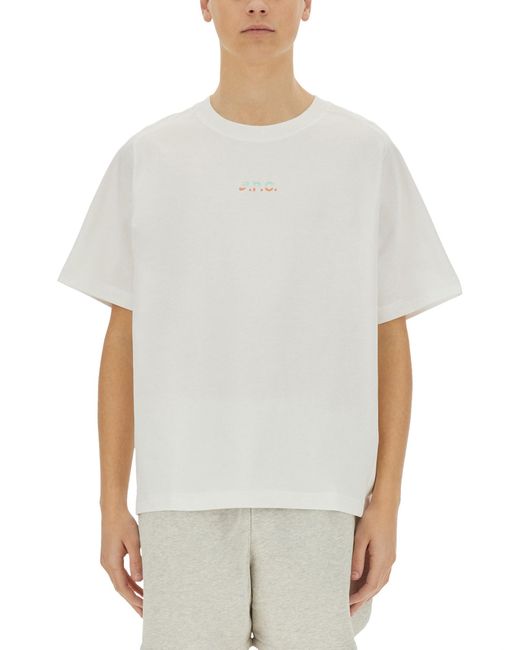 a.p.c. x asics White A. P.C. X Asics T-Shirt "Wind" for men