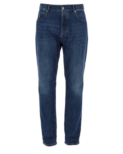 Brunello Cucinelli Blue Jeans Cinque Tasche for men