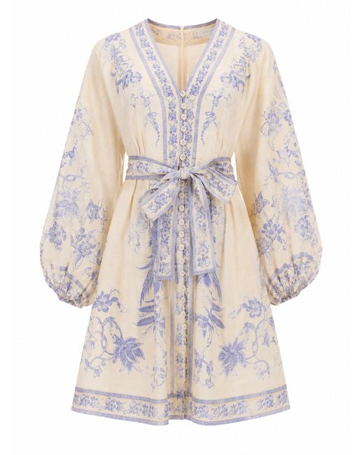 Zimmermann White 100% Linen Dress