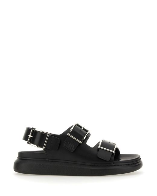 McQueen Black Seal Sandals for men