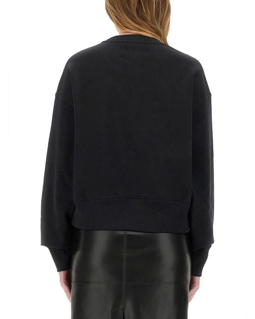 Felpa Con Logo di MSGM in Black