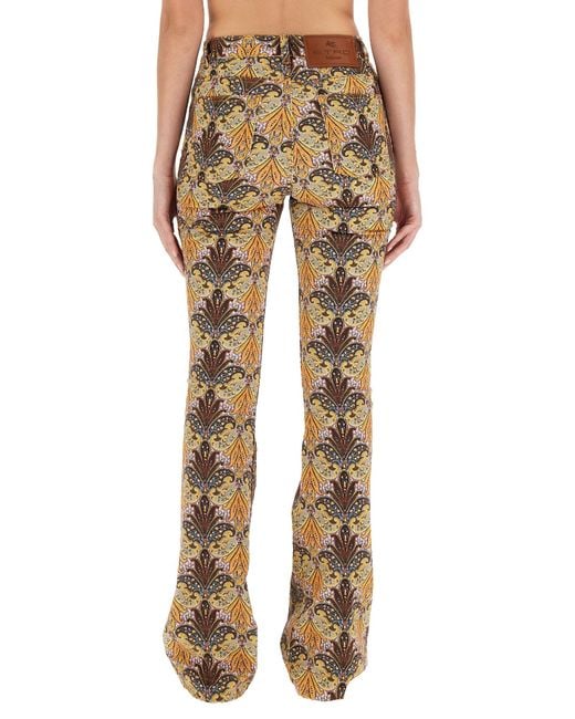 Jeans Con Stampa Paisley di Etro in Natural