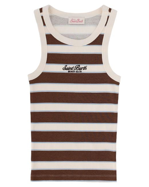 Mc2 Saint Barth Multicolor Tank Top "Ada" Con Logo