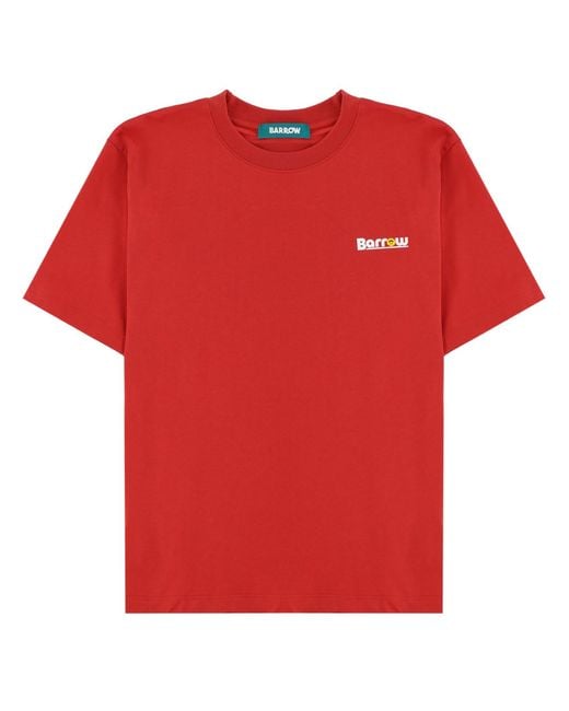 Barrow Red T-Shirt Con Logo E Stampa
