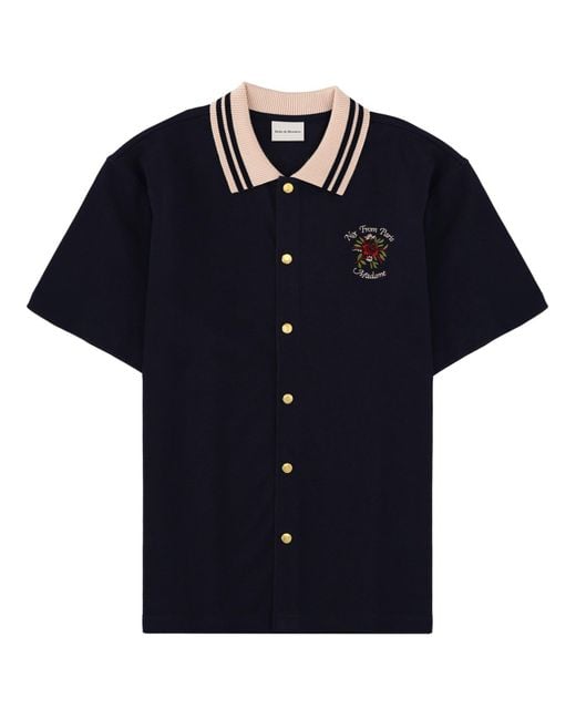 Drole de Monsieur Blue "Slogan Rose" Shirt for men