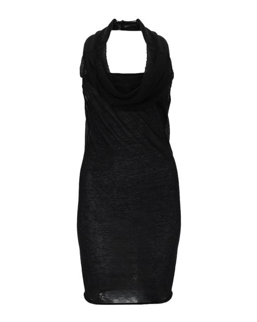 Rick Owens Black Sunburn Halterneck Tank Top