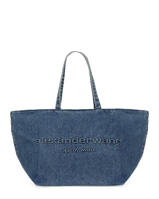 Borsa Tote Punch Medium di Alexander Wang in Blue