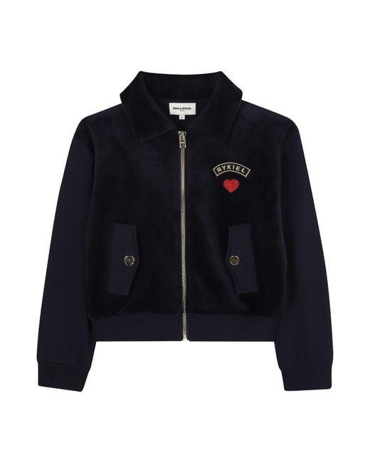 Sonia Rykiel Blue Cardigan With "Heart" Logo