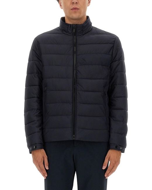 Boss Blue Regular Fit Water Repellent Jacket for men