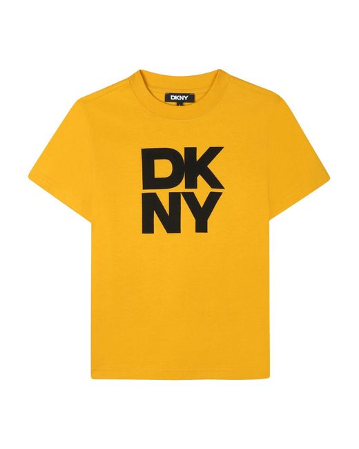DKNY Yellow T Shirt With Logo