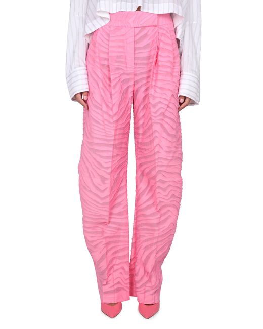 The Attico Pink High Waist Mini Trousers