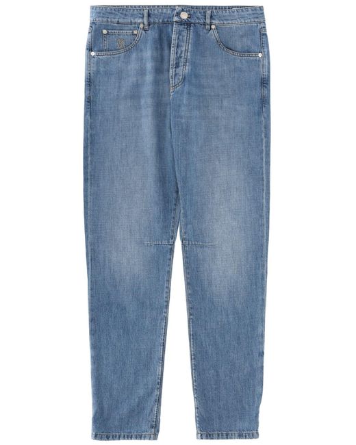 Brunello Cucinelli Blue Five Pocket Jeans