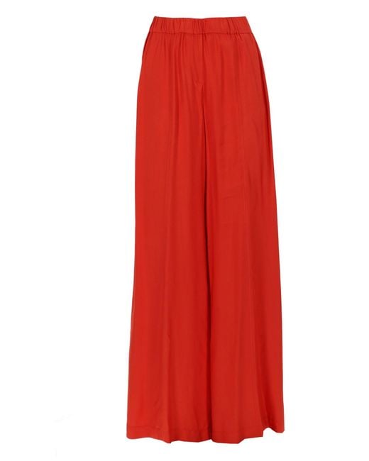 Nude Red Pantalone A Gamba Ampia