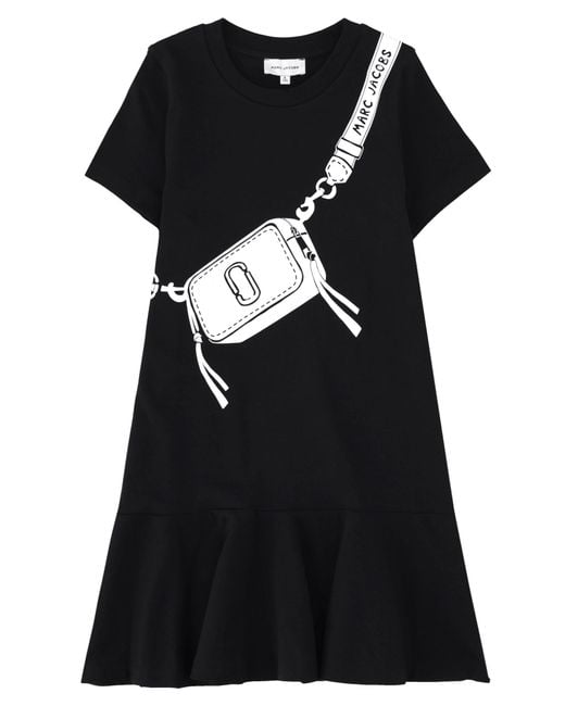 Marc Jacobs Black Vestito Con Stampa Borsa