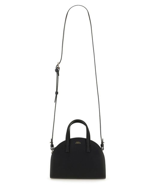 A.P.C. Black Demilune Tote Bag Small
