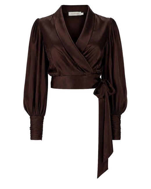 Zimmermann Black Blusa "Wrap"