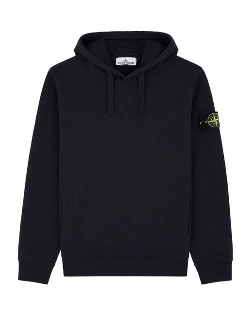 Stone Island Blue Felpa Con Patch Logo for men