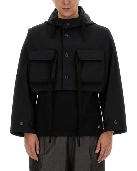 A.I.E. Black Cropped Jacket for men