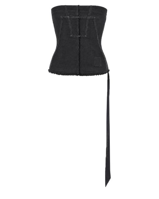 Rick Owens Black Top "Splintered Bustier"