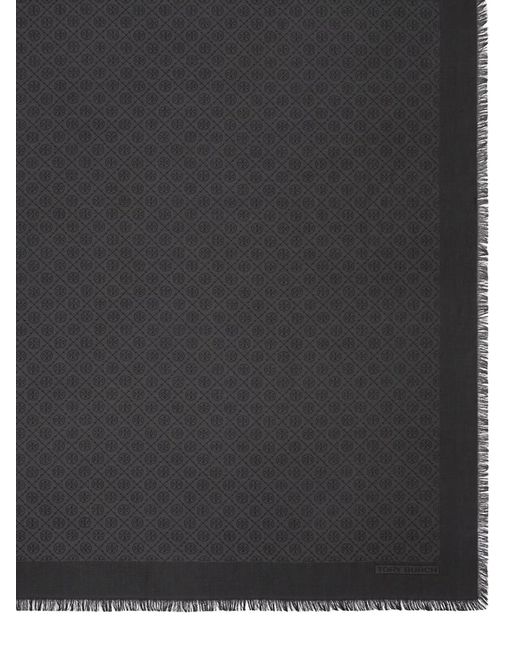 Sciarpa Con Logo di Tory Burch in Black