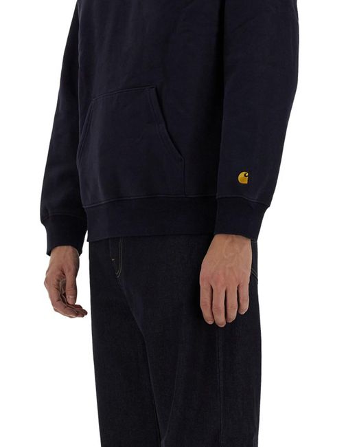 Felpa Con Mezza Zip di Carhartt in Blue da Uomo