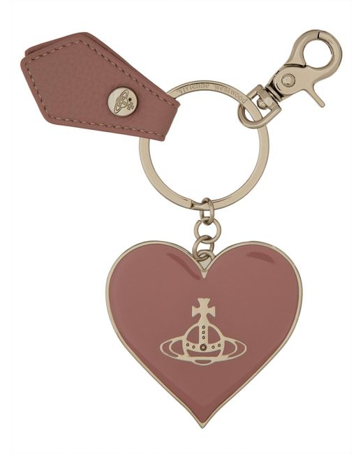 Vivienne Westwood Multicolor Portachiave "Mirror Heart Orb"