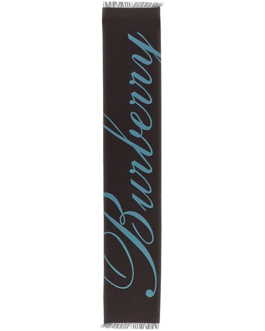 Scarf With Logo-Donna di Burberry in Blue