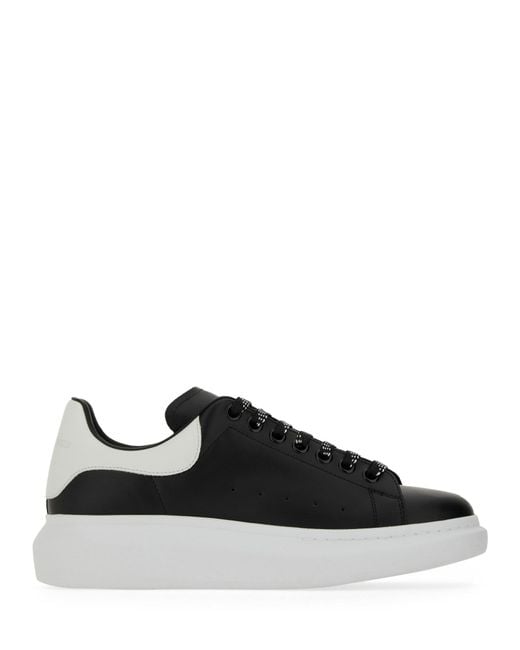 McQueen Black Premium Leather Sneakers For for men