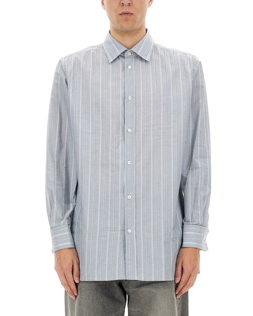 Maison Margiela Gray Striped Shirt for men