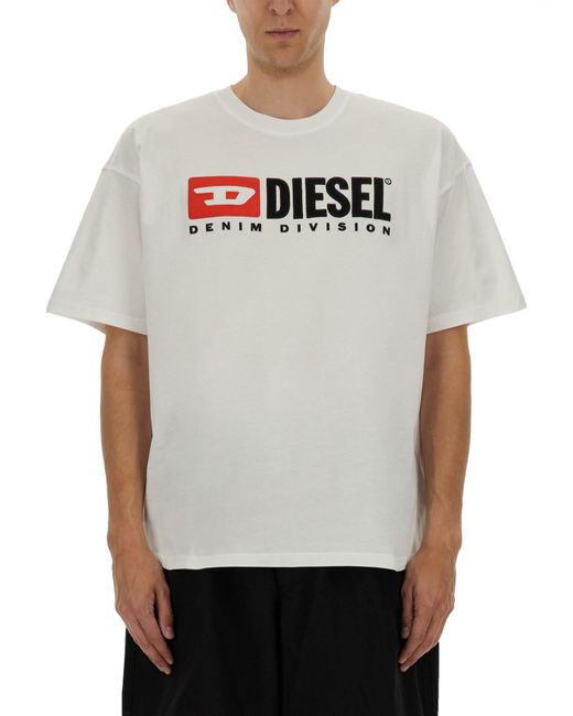 DIESEL Gray T-Shirt "T-Boxt-Div" for men