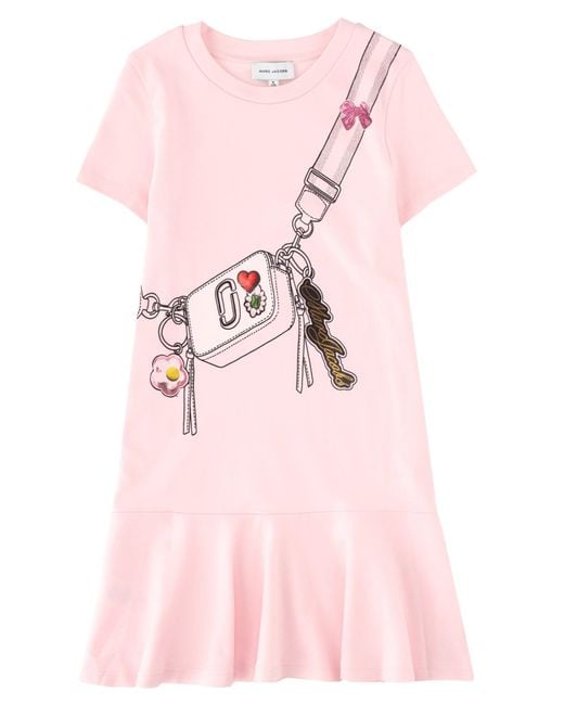 Marc Jacobs Pink Vestito Con Stampa Borsa