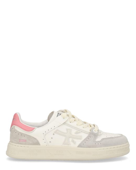 Premiata White Color Block Sneakers