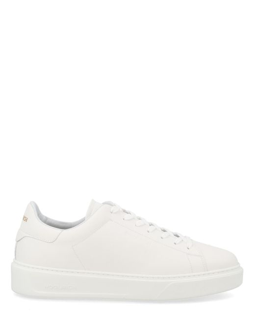 Woolrich White Classic Court Sneakers for men
