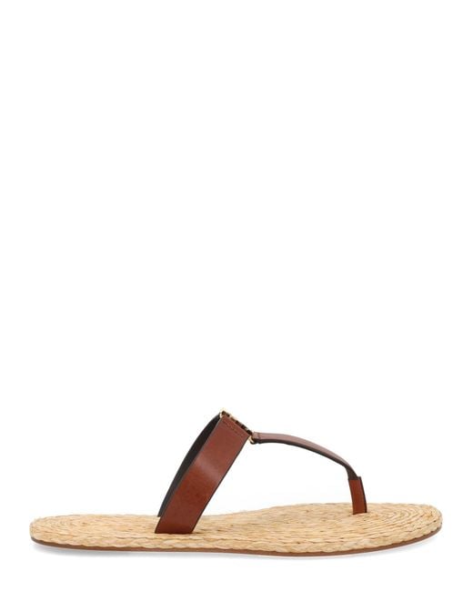 Saint Laurent Brown Sandalo "Babylone"