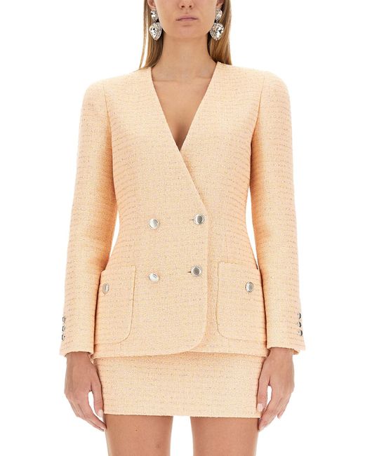Alessandra Rich Natural Tweed Jacket